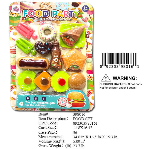 11.8X16.1"PLAY FOOD SET