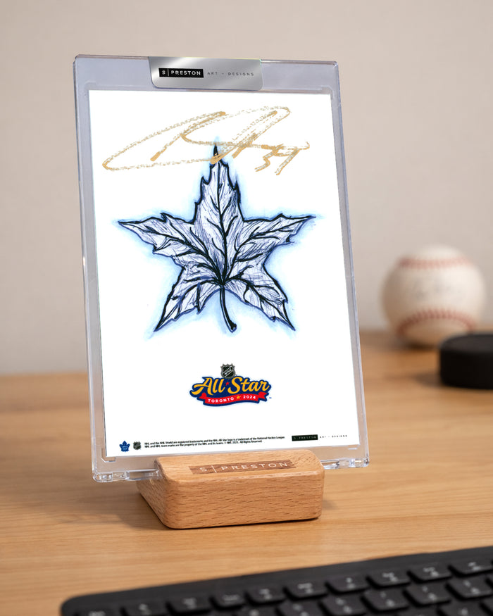 2022 NHL All Star Game Sketch - Auston Matthews Autograph Slab - Authenticated