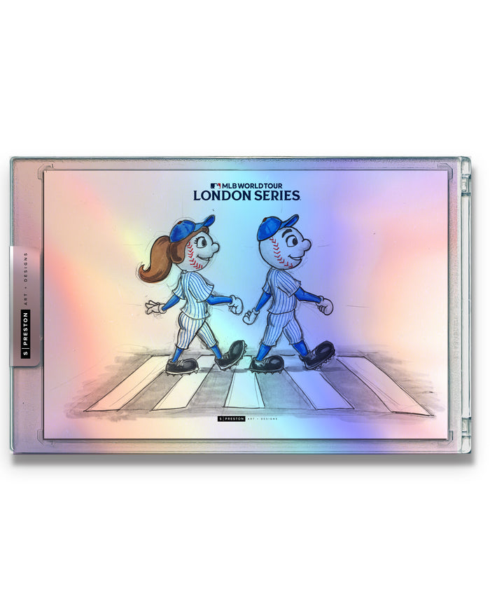 2024 MLB London Series Sketch Art Slab - Mets