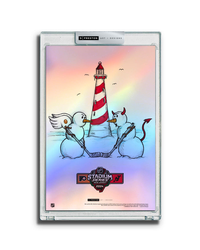 2024 NHL Stadium Series Sketch Limited Edition Art Slab - PHL vs NJ