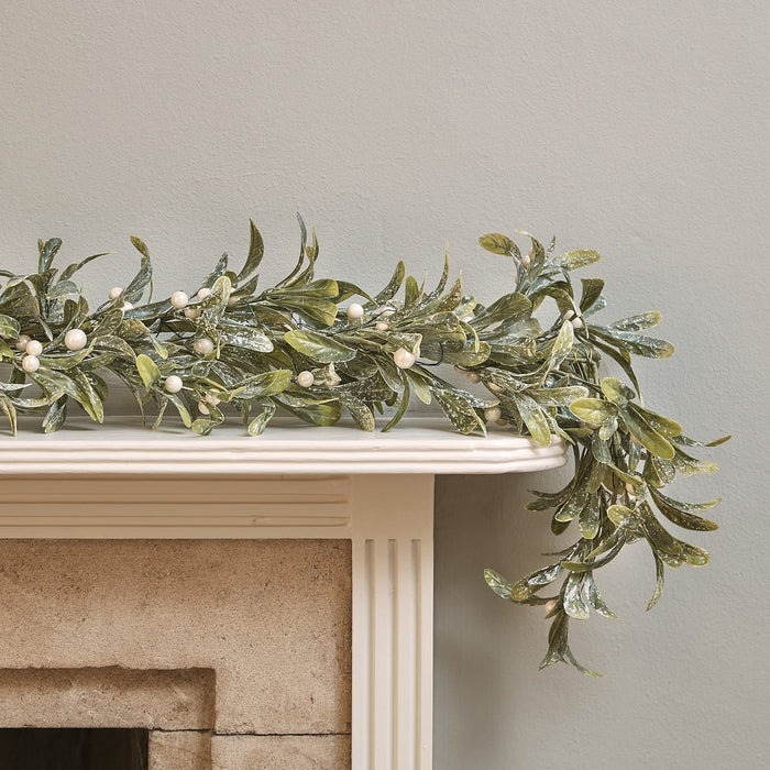 2m Pre Lit Oversized Mistletoe Christmas Garland