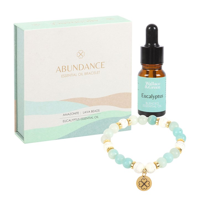 Abundance Amazonite Crystal Essential Oil Bracelet 🇬🇧
