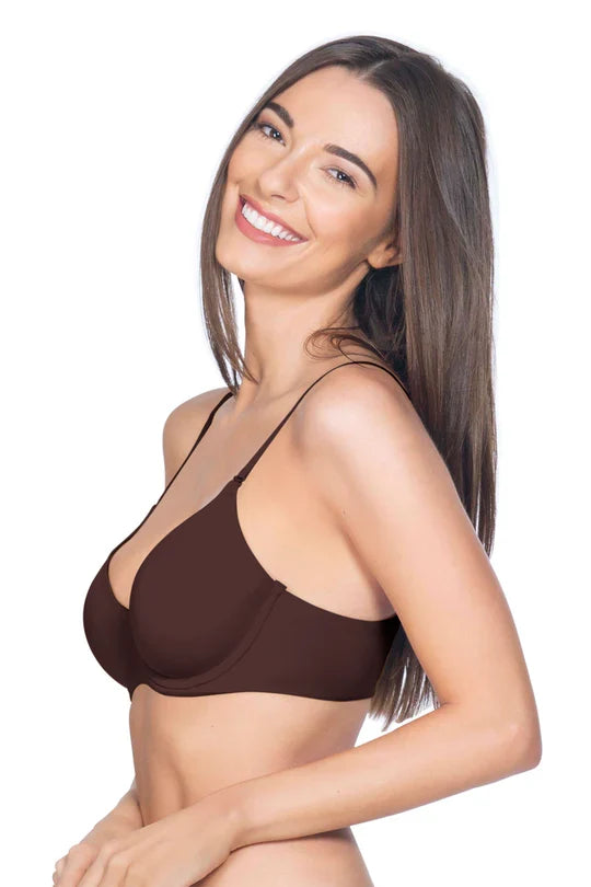 Amante Smooth Moves Bra-BRA10605 Bitter Chocolate