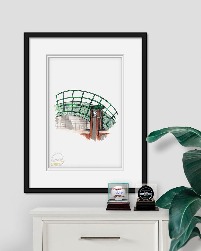 American Family Field Ink Sketch Limited Edition Art Print