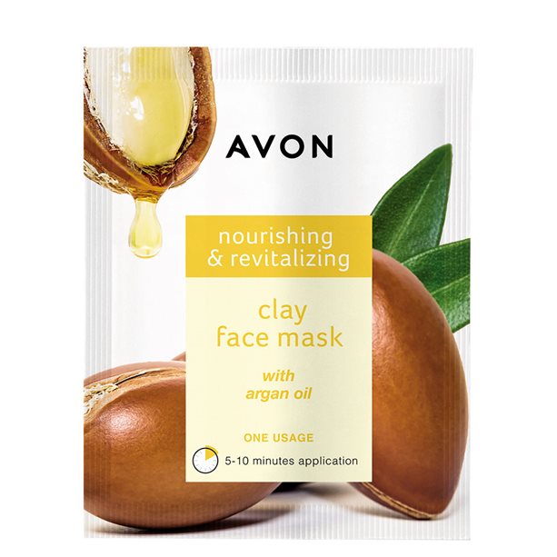 Avon Nourishing & Revitalizing Clay Face Mask with Argan Oil - 8ml