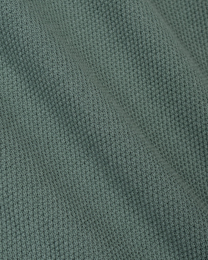 lost & found Beams Plus Beams Plus Pique Polo 14G L/S Olive