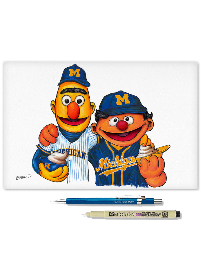 Bert and Ernie x Michigan Limited Edition Art Print