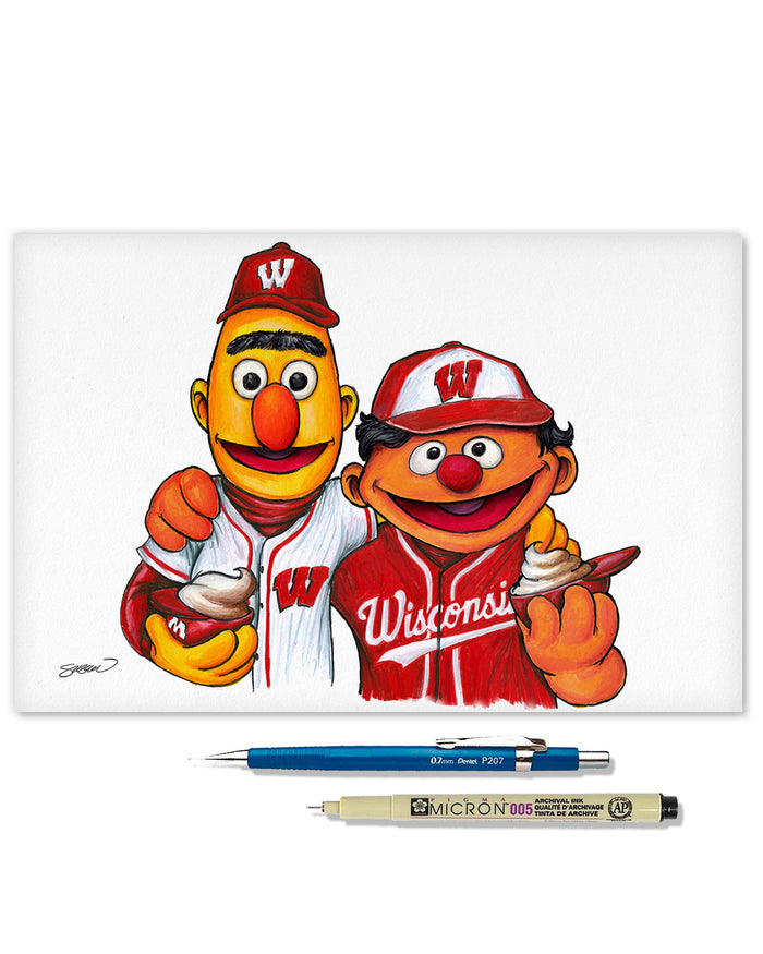Bert and Ernie x Wisconsin Limited Edition Art Print