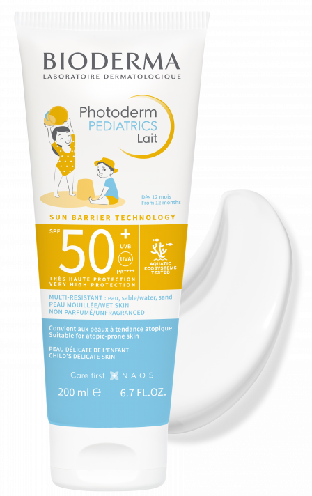 BIODERMA PHOTODERM PEDIATRICS LAIT SPF50+ Babies and children dry skin واقي الشمس الكيميائي للاطفال من بايو ديرما