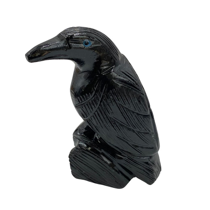 Black Onyx Crystal Crow