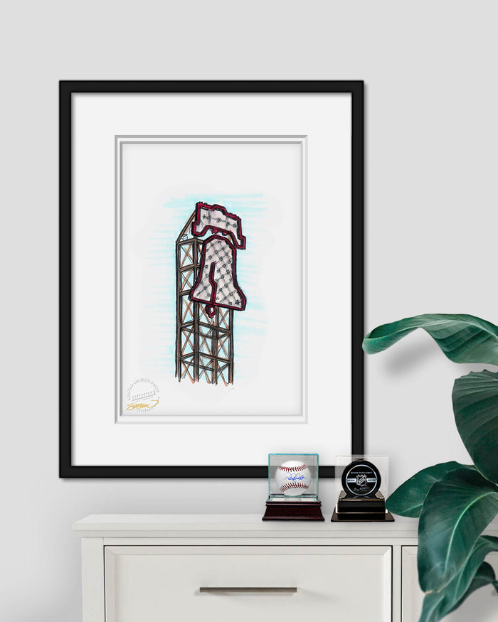 Citizens Bank Park Ink Sketch Limited Edition Art Print