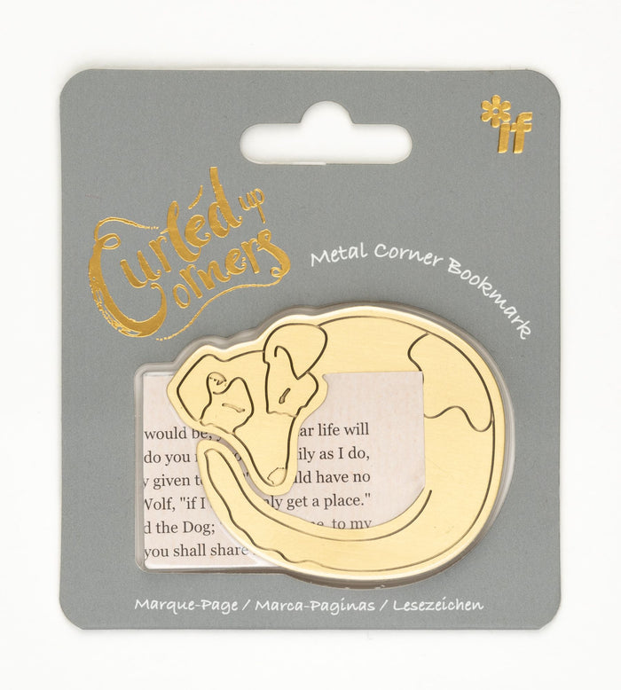'Curled-up Corners' metal bookmark (sleeping mouse)