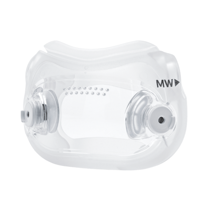 medium-wide dreamwear full face cushion front quarter view