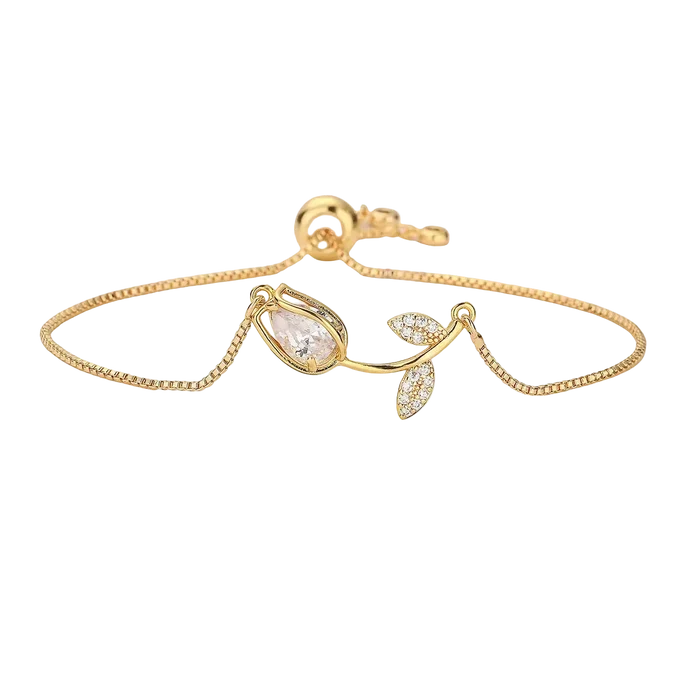 Cute Tulip Bracelet - Pink & White 🇬🇧