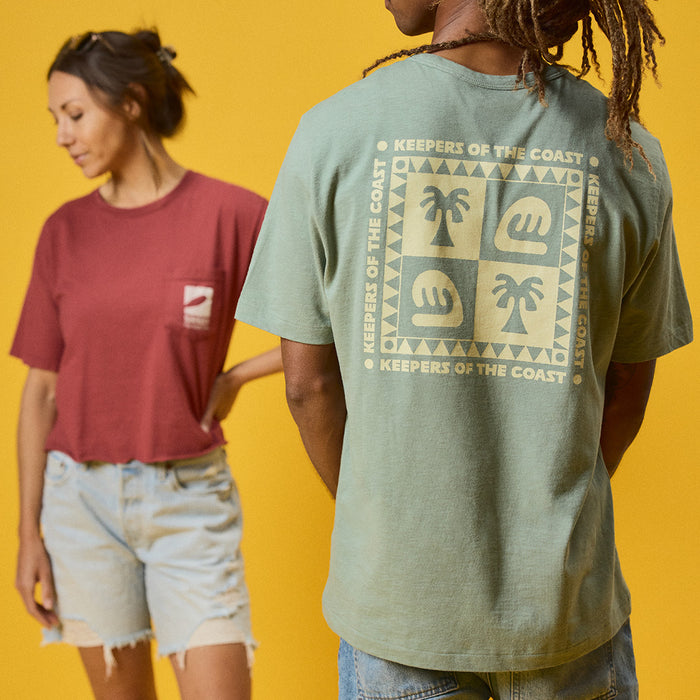 Faherty x Surfrider Sunwashed Regenerative Tee - Olive