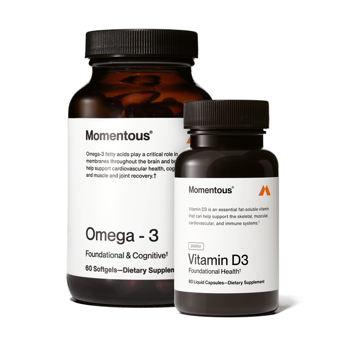 Follicular Phase Support Bundle which includes Omega-3 and Vitamin D3
