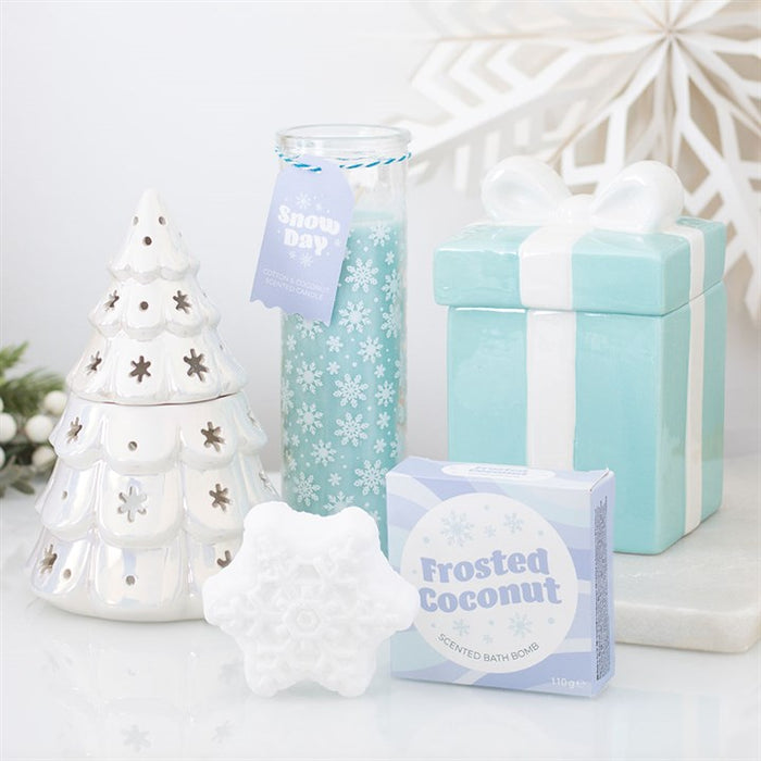 Iridescent Blue Snowflake Oil Burner and Wax Warmer 🇬🇧