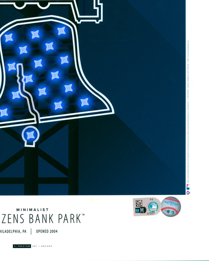 Johan Duran Autographed -
Minimalist Citizens Bank Park - Authenticated