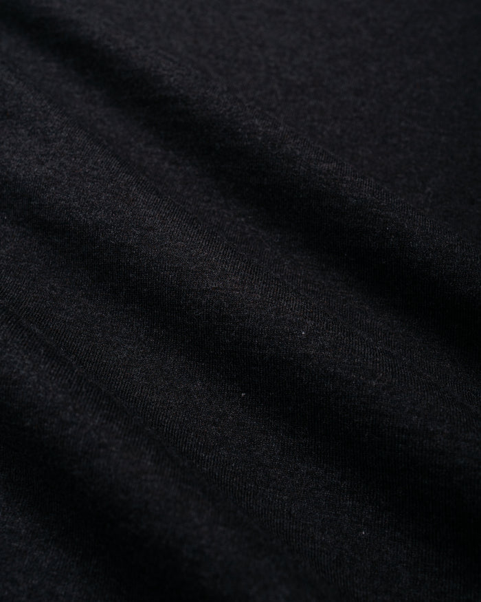 lost & found MARKAWARE marka Narrow Piping Tee 40/2 Organic Cotton Knit Heather Black