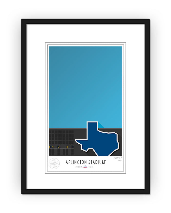 Minimalist Arlington Stadium Art Print