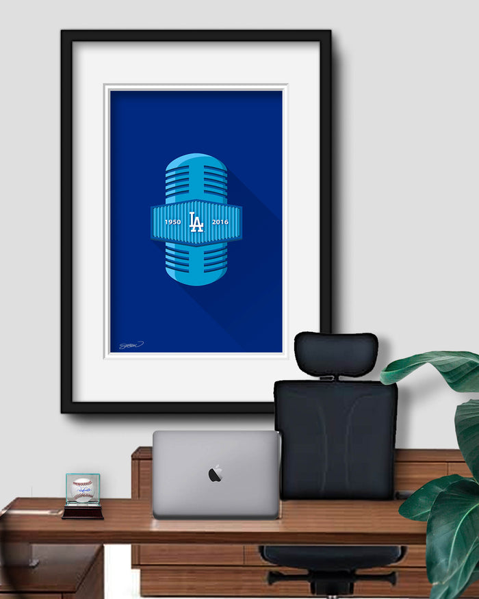 Minimalist Dodgers Broadcasting Limited Edition Print