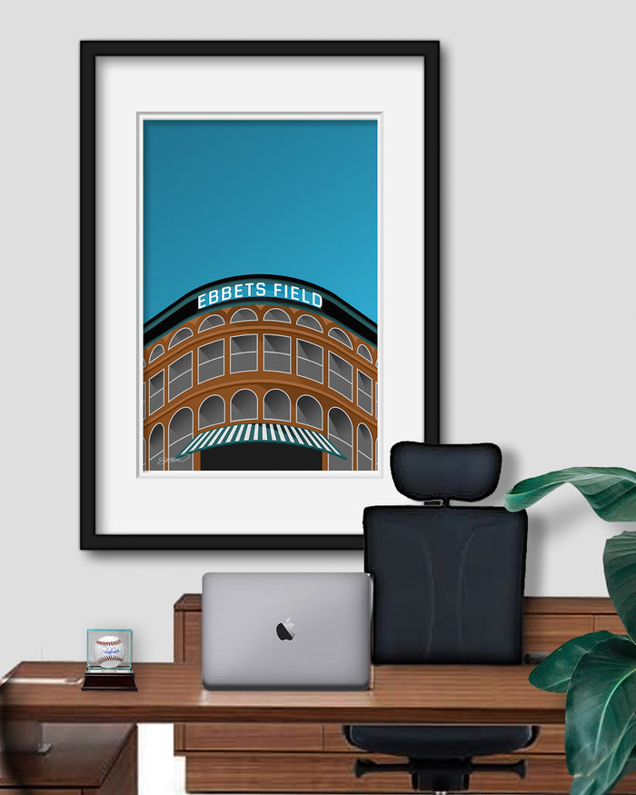 Minimalist Ebbets Field Art Print