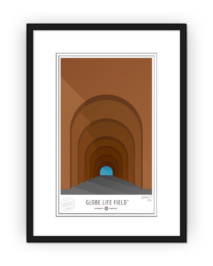 Minimalist Globe Life Field Art Print
