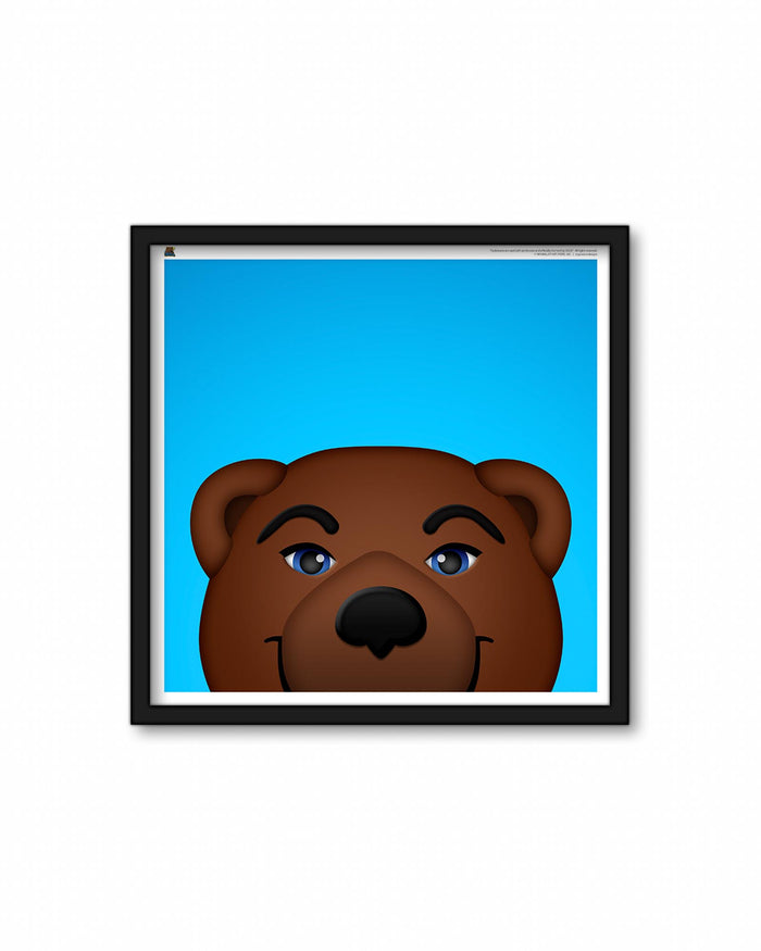 Minimalist Joe Bruin Square Poster Print