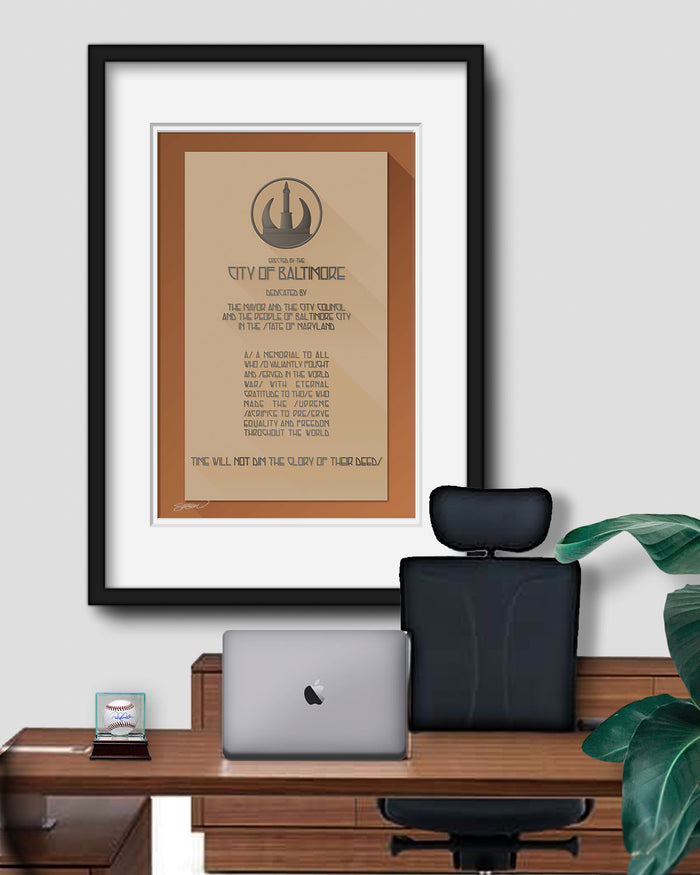 Minimalist Memorial Stadium Art Print