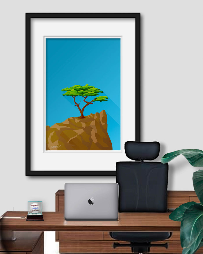 Minimalist Pebble Beach Art Print