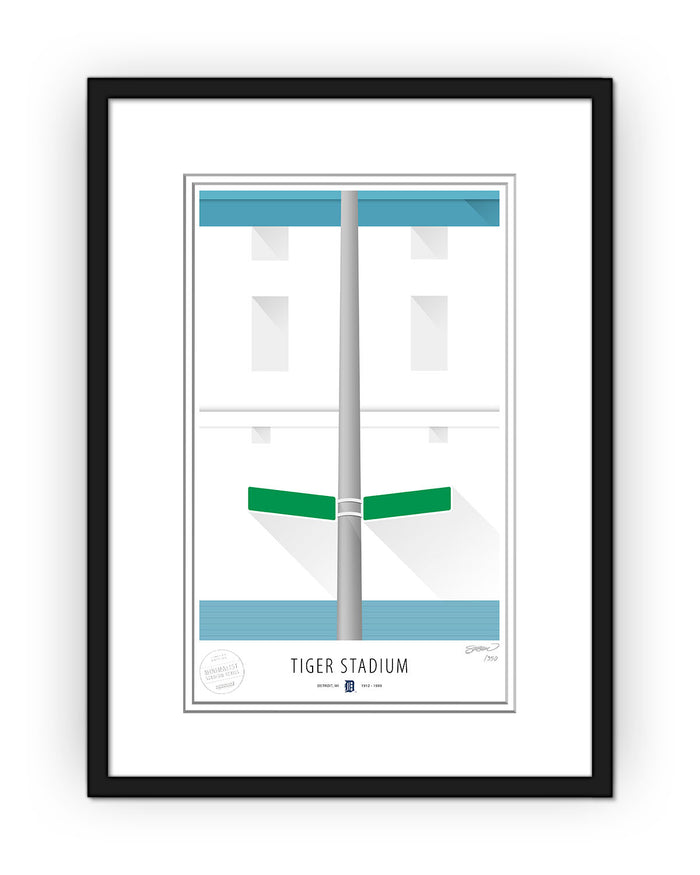 Minimalist Tiger Stadium Art Print