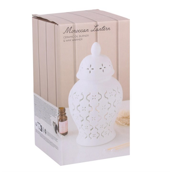 Moroccan Lantern Cut Out Oil Burner and Wax Warmer 🇬🇧
