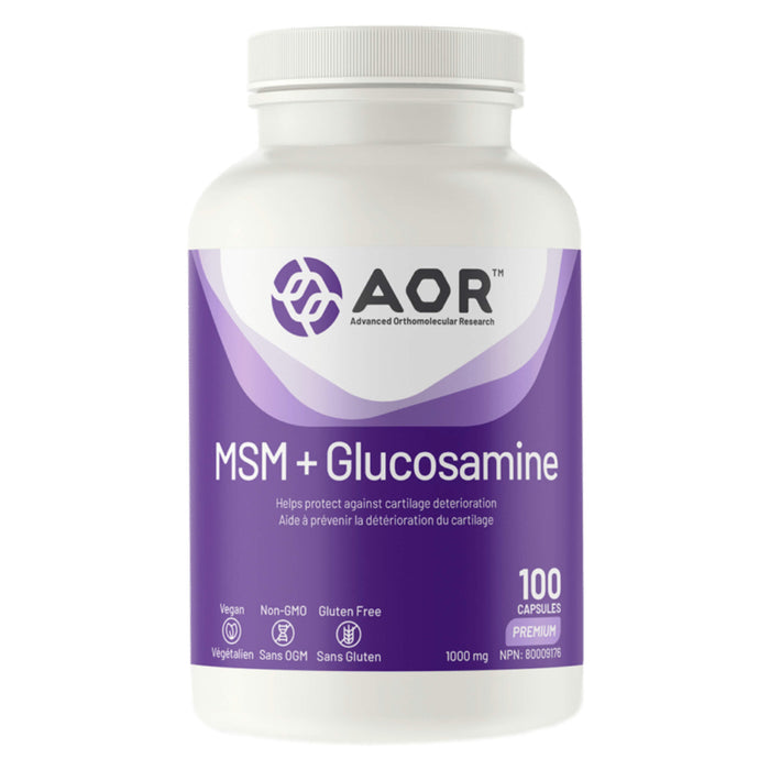 Bottle of MSM + Glucosamine 1000mg 100Capsules