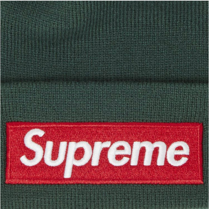 New Era x Supreme Beanie Green Red FW22