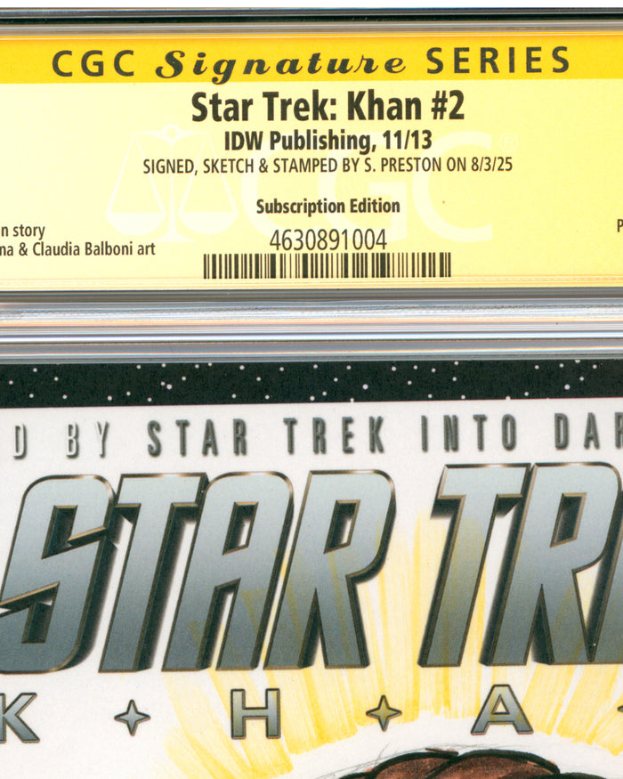 ORIGINAL ART - KONNI MACKENZIE Sketch CGC 9.8 Signature Series Star Trek #1 Comic Book