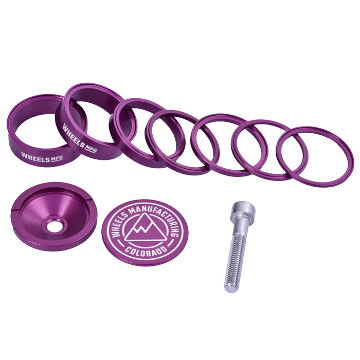 Pro Aluminum Headset Spacer Kit - Purple