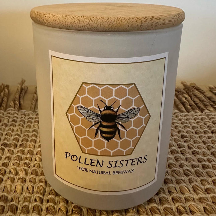 Queen Bee – Glass Jar Candle - 100% Pure Beeswax