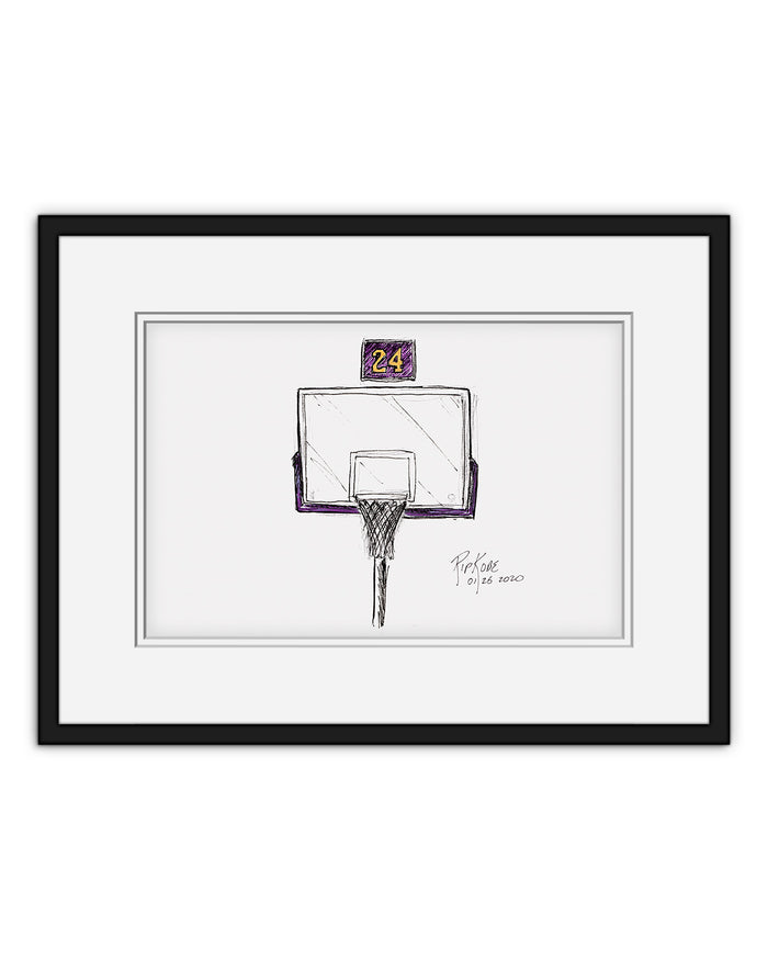 Remembering Mamba Tribute Sketch Print