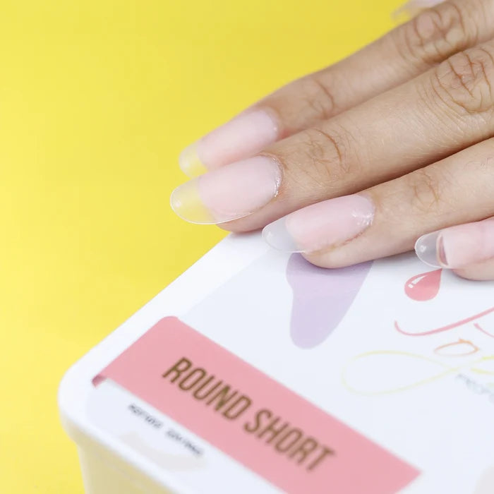 Round Short Pre-Etched Full Cover Flexi Gel Soft Gel Tips