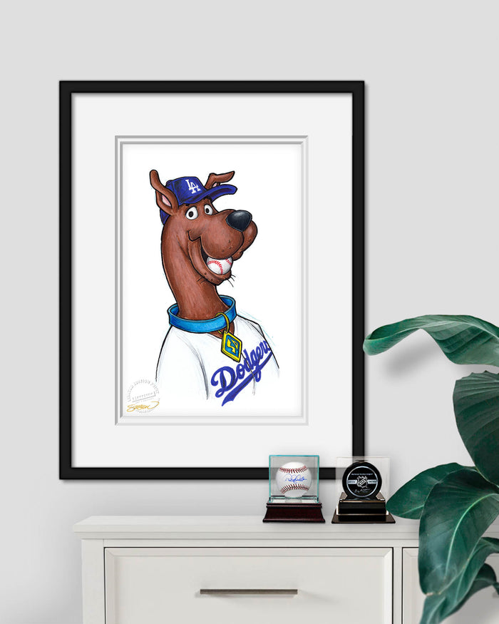 Scooby Doo x MLB Dodgers Limited Edition Art Print