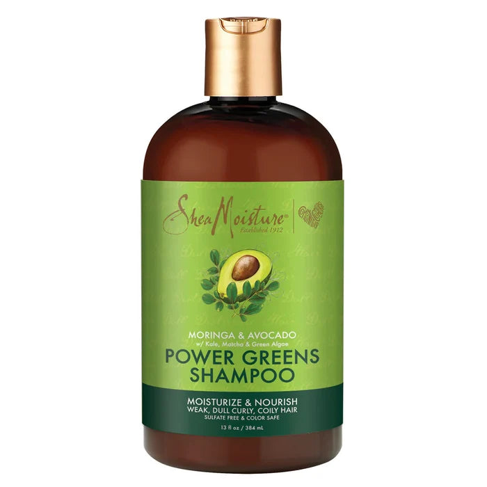 SHEA MOISTURE Moriga & Avogado With Kale Matcha & Green Algae Power Greens Shampoo شامبو الشعر