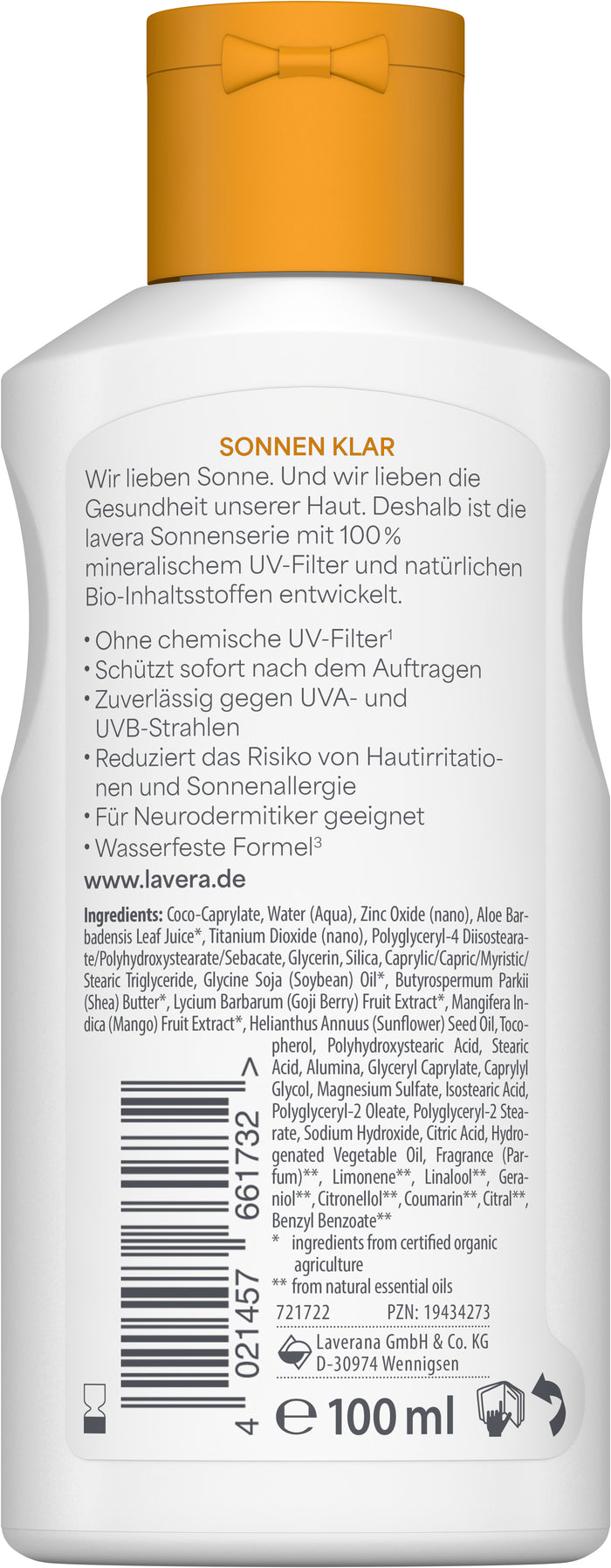lavera Sonnenlotion Sensitiv LSF 30