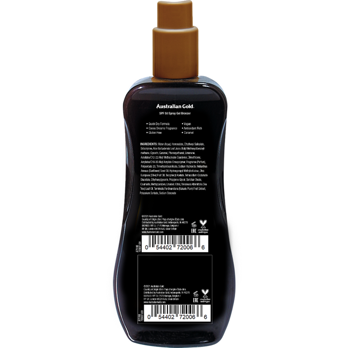 SPF 50 Spray Gel with Bronzer