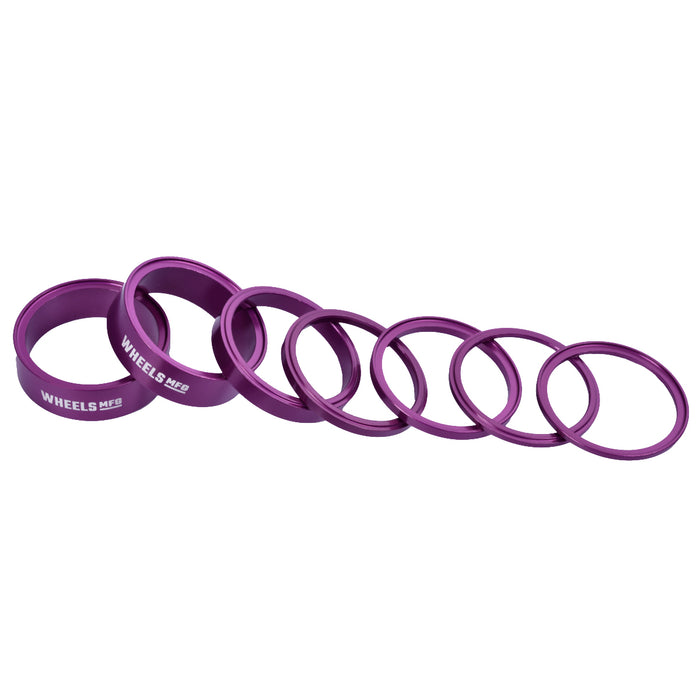 StackRight Aluminum Headset Spacer Pack - Purple