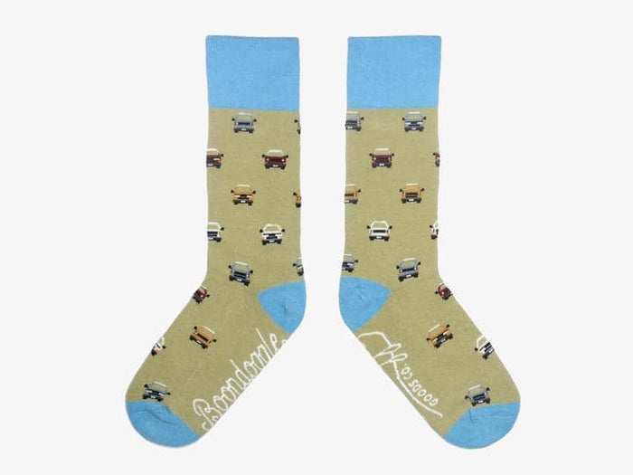 Tan Tiled Westy Socks- Pair