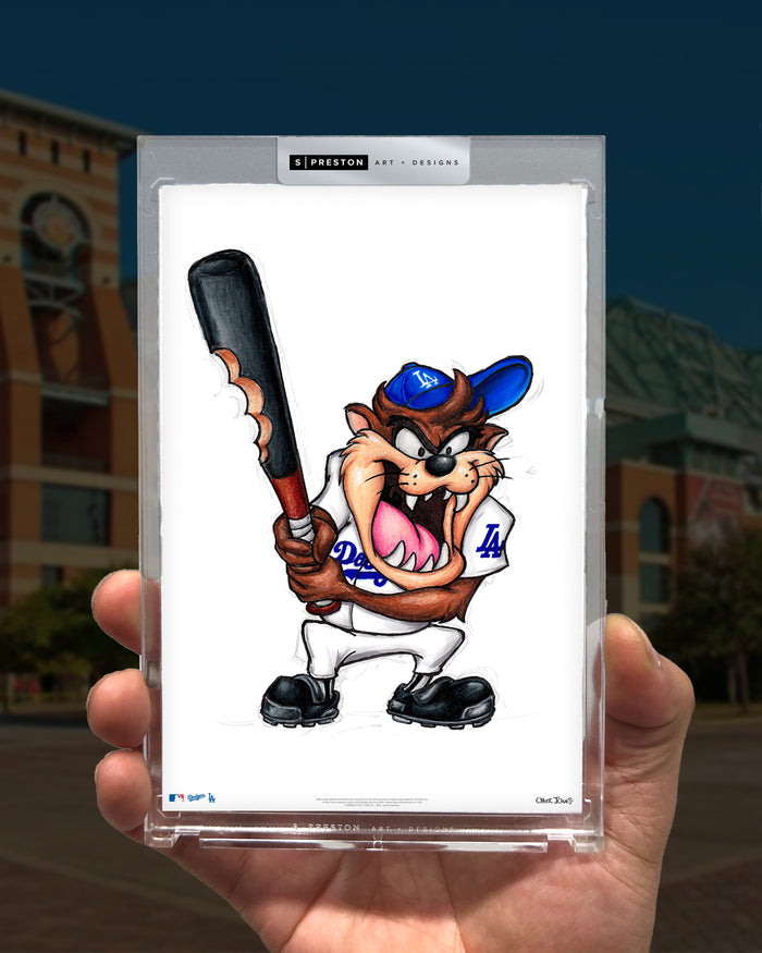 Taz On Deck x MLB Dodgers Limited Edition Art Slab