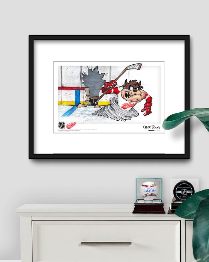 Tazmanian Line Change x NHL Red Wings Tazmanian Devil Limited Edition Art Print