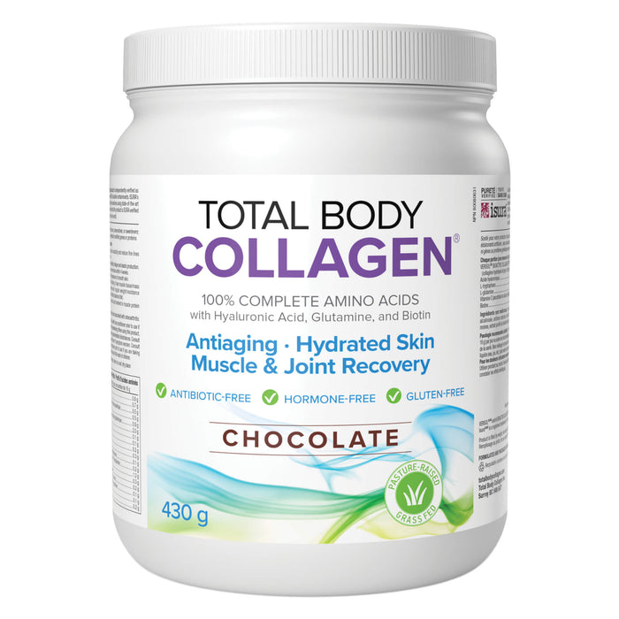 Tub of Natural Factors Total Body Collagen - Chocolate 430g