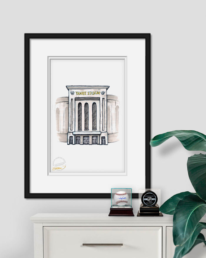 Yankee Stadium Ink Sketch Limited Edition Art Print