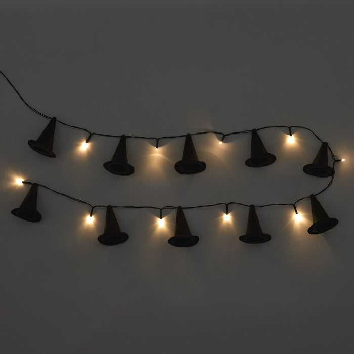 10 Pack Witch's Hat String Lights - Black 🇬🇧